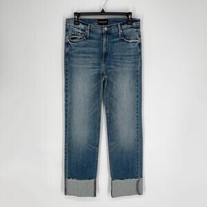 Black Orchid Denim NEW Vintage Rehab Linda Cuffed Wide Leg Jeans Sz 28 Blue